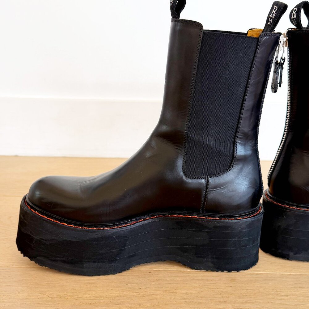 R13 DOUBLE STACK CHELSEA BOOT black - image 7